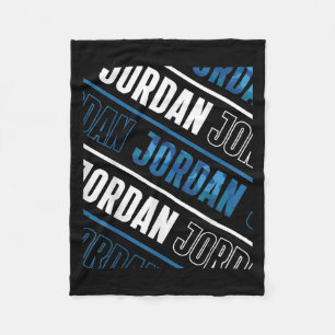 Diagonal Jordan Pattern Camo Pattern Blue Camoufla Fleece Blanket