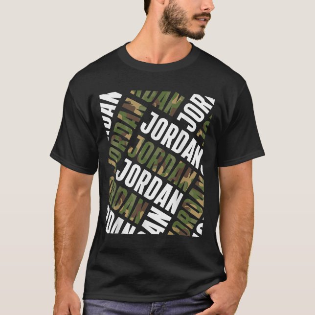 Diagonal Jordan Pattern Camo Pattern Camouflage  T-Shirt (Front)