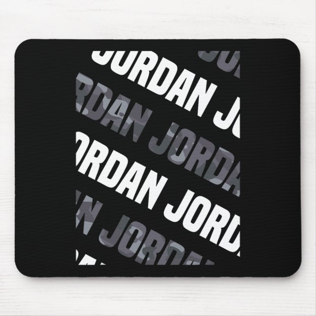 Diagonal Jordan Pattern Design Gift Grey Camouflag Mouse Pad (Front)