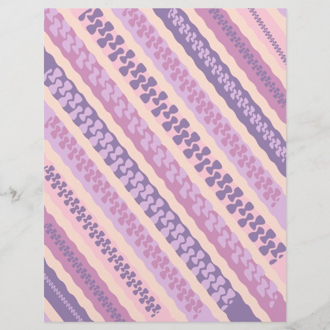 Diagonal Lined Pattern Scrapbook Paper (Front)