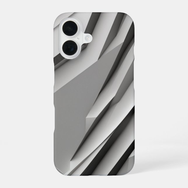 Diagonal Lines iPhone 16 Case (Back)