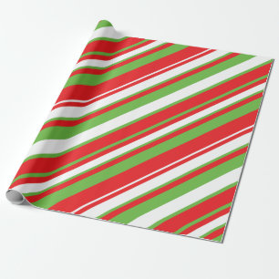 Diagonal lines pattern Christmas wrapping paper