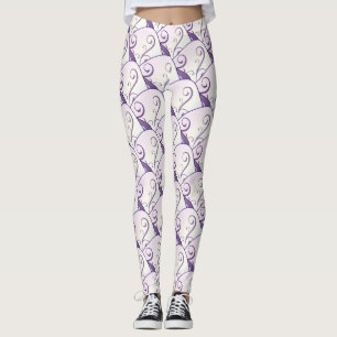 diagonal mardi gras masks Thunder_Cove Leggings