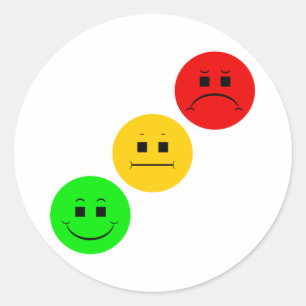Diagonal Moody Stoplight Sans Stripe Classic Round Sticker