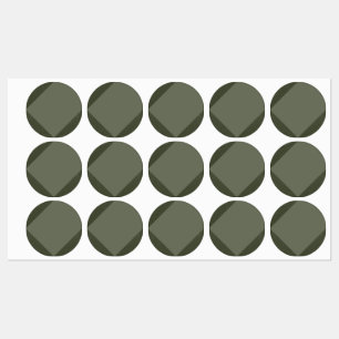 Diagonal Moss Green Circle Stickers Labels