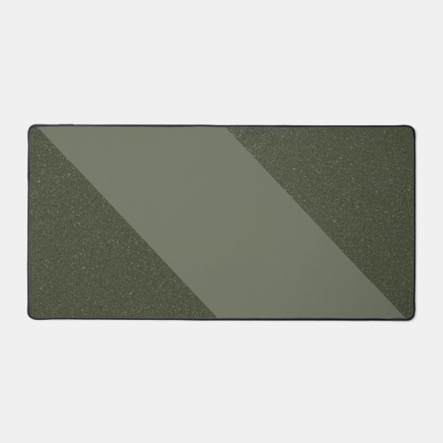 Diagonal Moss Green Desk Mat – Customizable (Front)