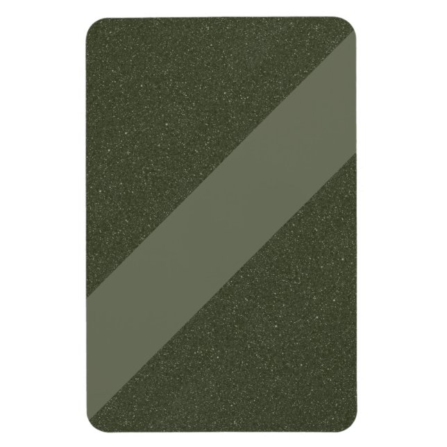 Diagonal Moss Green Modern Magnet – Customizable (Vertical)