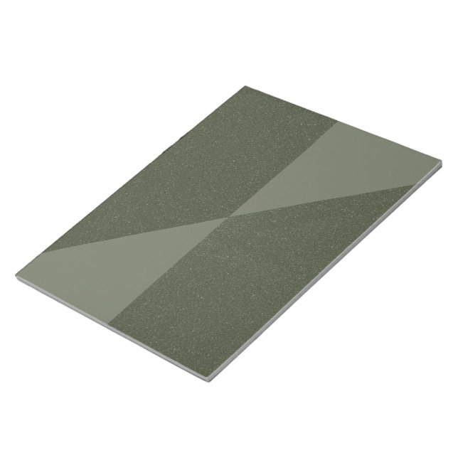 Diagonal Moss Green Pattern Notepad – Customizable (Angled)