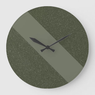 Diagonal Moss Green Wall Clock