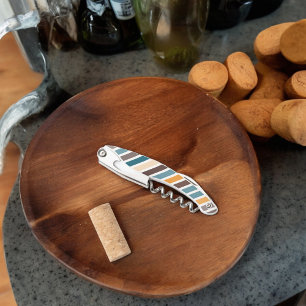 Diagonal Multicolor Stripes Corkscrew