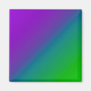 Diagonal Ombre Purple Green Magnet