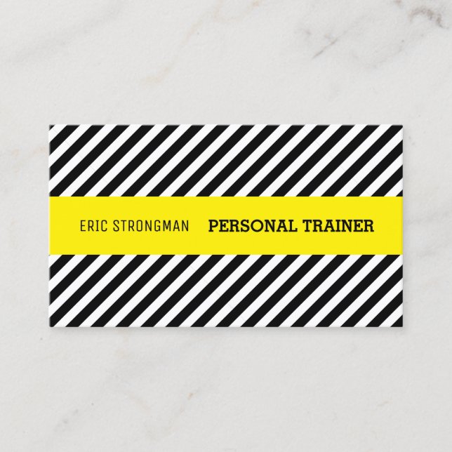 Diagonal pattern and stripe business card (Front)