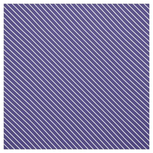 Diagonal pinstripes - navy blue and white fabric (Swatch)