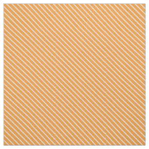 Diagonal pinstripes - orange and white fabric