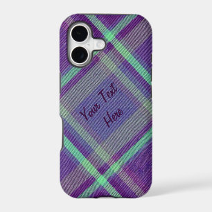 Diagonal Plaid Avec Texte