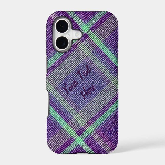 Diagonal Plaid Avec Texte (Verso)