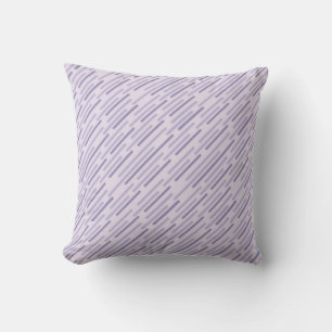 Diagonal purple stripes pillow