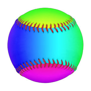 Diagonal Rainbow Gradient Baseball