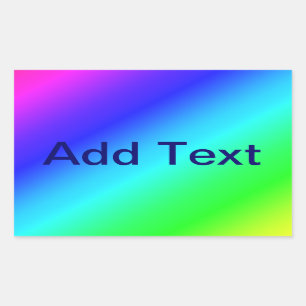 Diagonal Rainbow Gradient Blue to Green Sticker