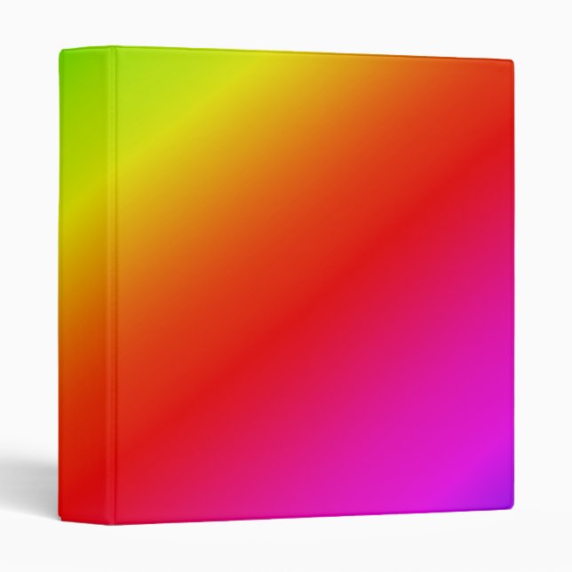 Diagonal Rainbow Gradient Red to Green Binder (Front/Spine)