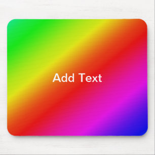 Diagonal Rainbow Gradient Red to Green Mouse Pad