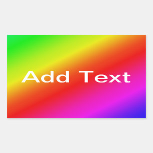 Diagonal Rainbow Gradient Red to Green Sticker
