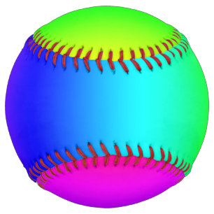 Diagonal Rainbow Gradient Softball
