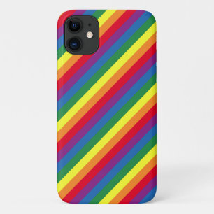 Diagonal Rainbow Pattern iPhone 11 Case