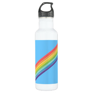 Diagonal rainbow stripes 710 ml water bottle