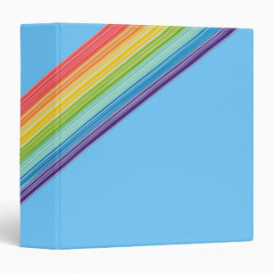 Diagonal rainbow stripes binder