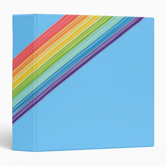 Diagonal rainbow stripes binder (Front/Spine)