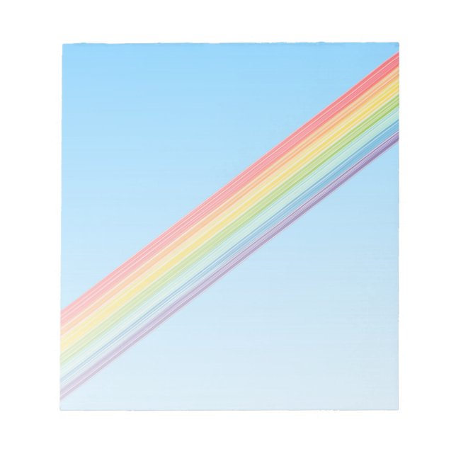 Diagonal rainbow stripes notepad (Front)