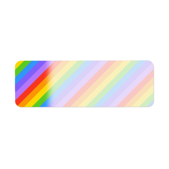 Diagonal Rainbow Stripes Pattern. (Front)