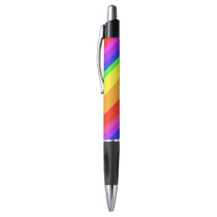 Diagonal Rainbow Stripes Pattern Pen