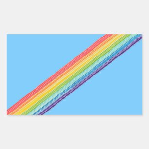 Diagonal rainbow stripes sticker