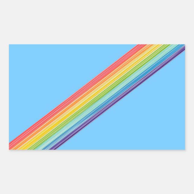 Diagonal rainbow stripes sticker (Front)