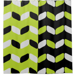 Diagonal Rectangles Black Chartreuse