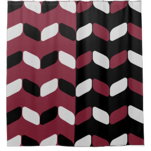 Diagonal Rectangles Black Maroon