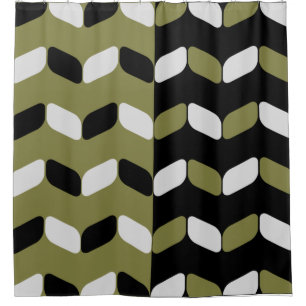 Diagonal Rectangles Black Olive Green