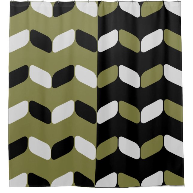 Diagonal Rectangles Black Olive Green (Front)