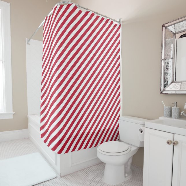 Diagonal red and white stripes pattern (In Situ)