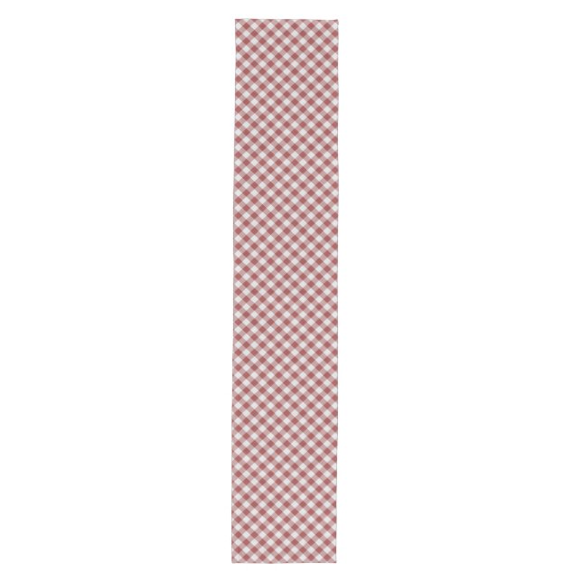 Diagonal Red Gingham Medium Table Runner (Front)