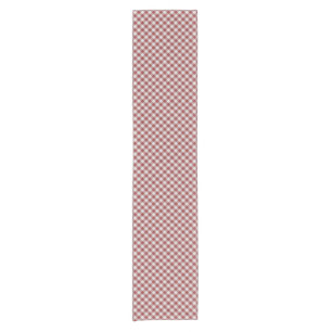Diagonal Red Gingham Short Table Runner