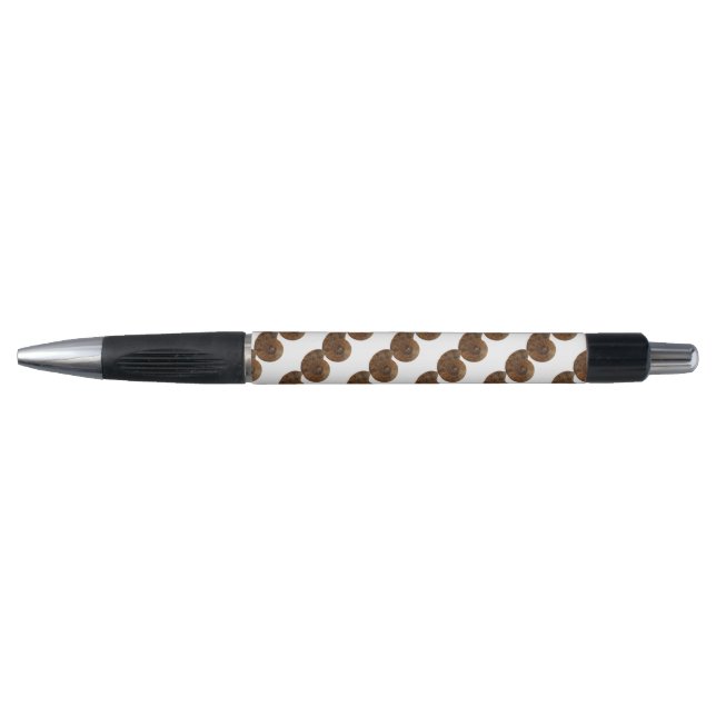 Diagonal Rows of a Photo of an Ammonite Fossil Pen (Front)