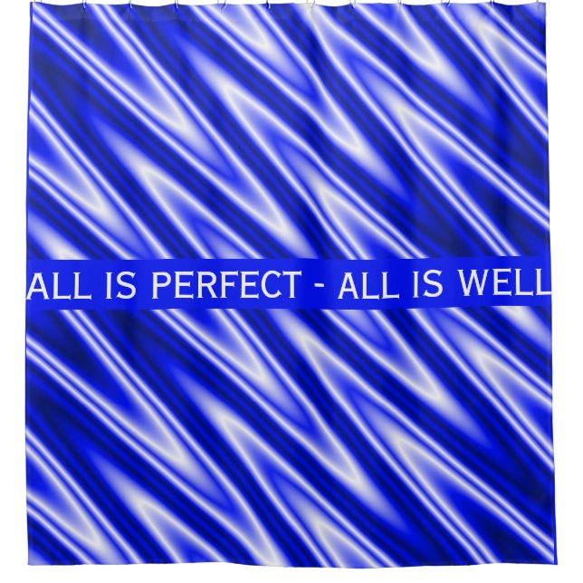 Diagonal Sinus Waves pattern - royal blue white (Front)