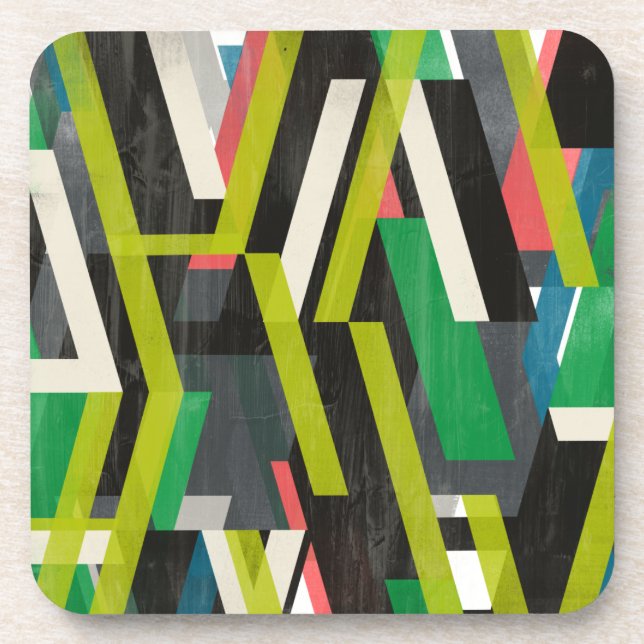 Diagonal Slipstream Pattern Coaster (Front)