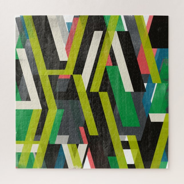Diagonal Slipstream Pattern Jigsaw Puzzle (Vertical)