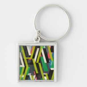 Diagonal Slipstream Pattern Keychain