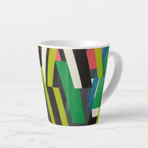 Diagonal Slipstream Pattern Latte Mug