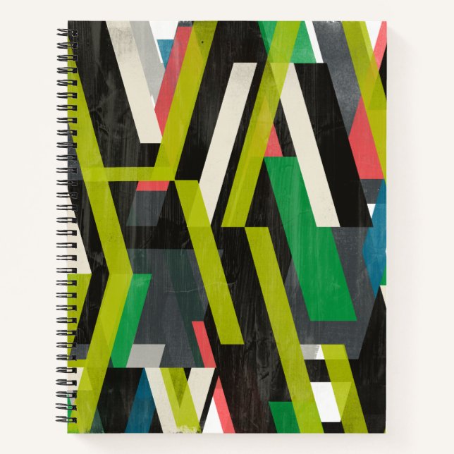 Diagonal Slipstream Pattern Notebook (Front)
